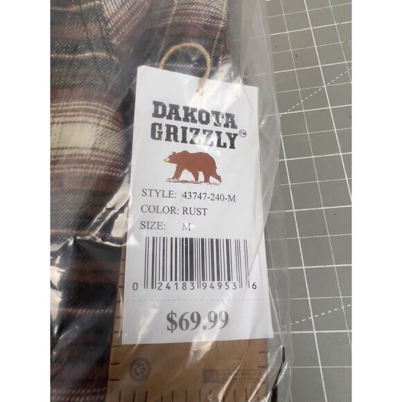 Dakota Grizzly Brown Plaid Lined Hoodie New Sz. M - Picture 6 of 6